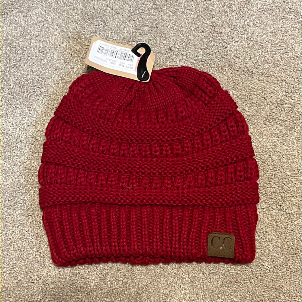 C. C. Beanie- BNWT RED